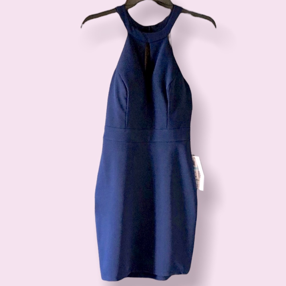 Macy’s cocktail dress navy blue